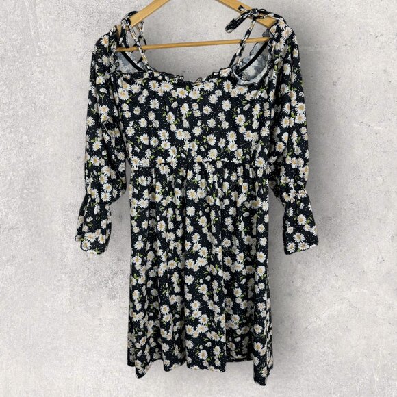 NWT ASOS Daisy Floral Dress Womens Size 10 Sweetheart Neck Tie Shoulder Boho NEW - Picture 10 of 16